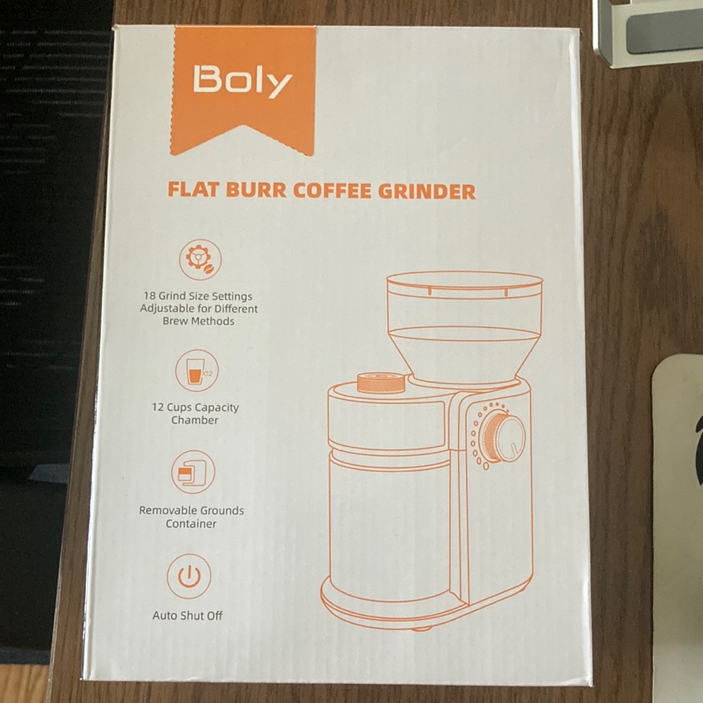 Boly Flat Burr Coffee Grinder